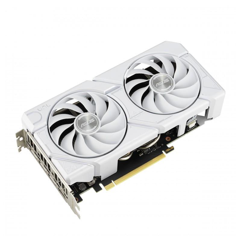 ASUS DUAL-RTX4070 O12G EVO Blanco 12 GB GDDR6X - Tarjeta gráfica imagen en diagonal