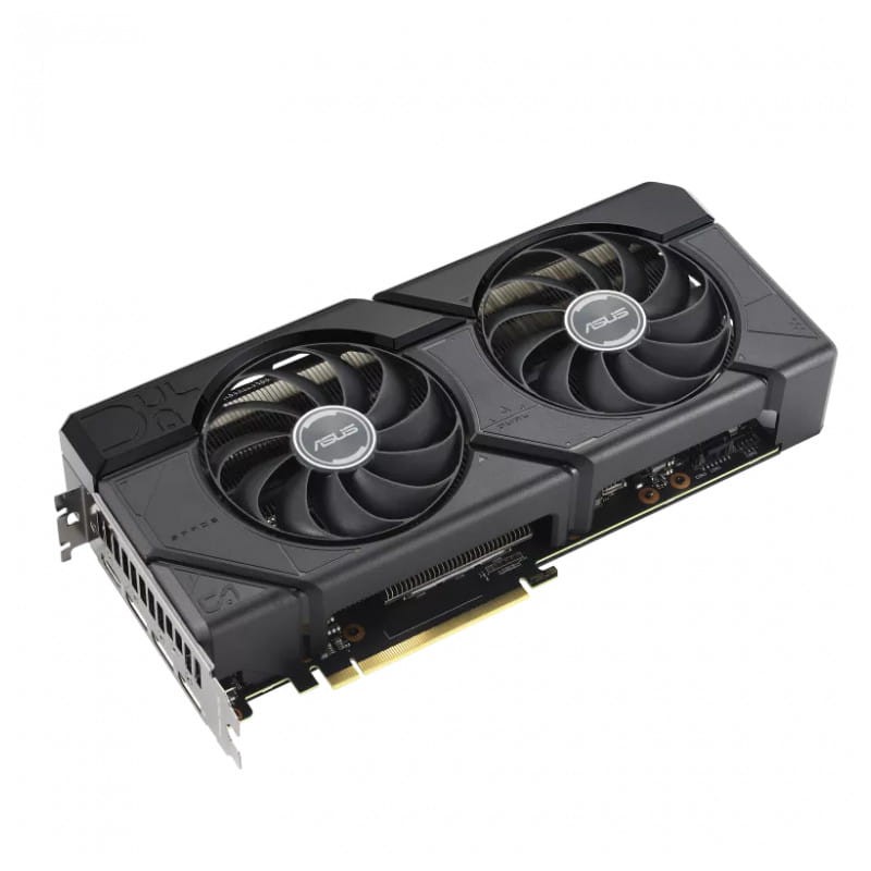 ASUS Dual RX7700XT 12 GB GDDR6 - Placa gráfica - Imagem da ventoinha e dos pinos