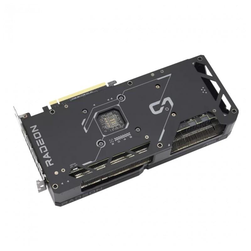 Placa gráfica ASUS Dual RX7700XT 12 GB GDDR6 - Vista traseira diagonal