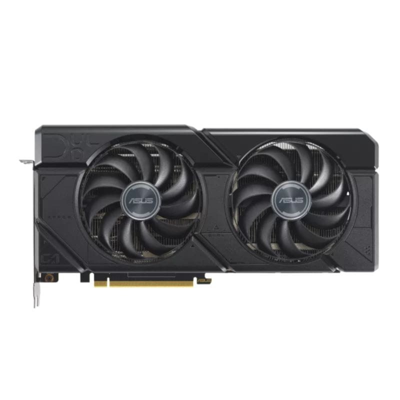 Vista frontal da Placa Gráfica ASUS Dual RX7800XT AMD Radeon 16 GB GDDR6