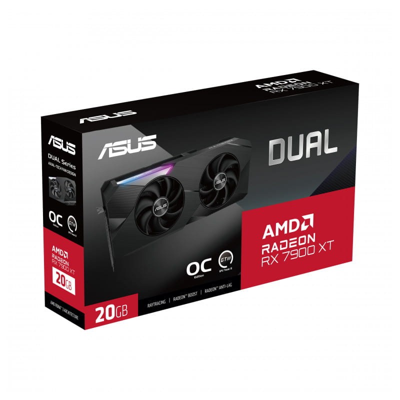 ASUS Dual RX7900XT O20G AMD Radeon 20 GB GDDR6 - Tarjeta gráfica imagen de caja
