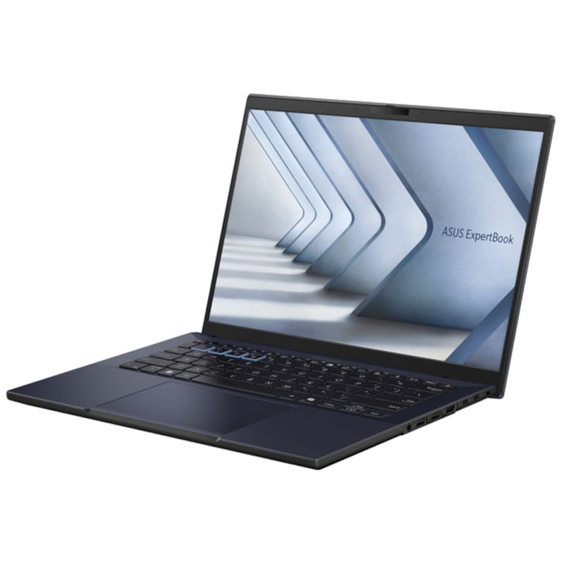ASUS ExpertBook B3404CMA-Q50728X Intel Core Ultra 5 125H/16GB/512GB/W11Pro Negro Estrella - Ordenador Portátil 14 Vista frontal lado izquierdo