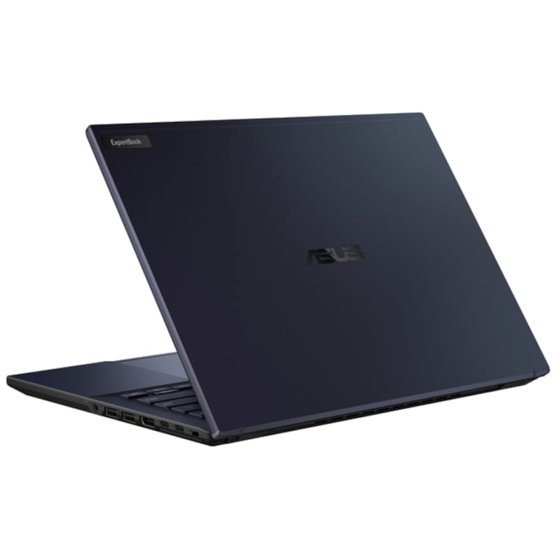 ASUS ExpertBook B3404CMA-Q50728X Intel Core Ultra 5 125H/16GB/512GB/W11Pro Negro Estrella - Ordenador Portátil 14 Vista trasera lado izquierdo