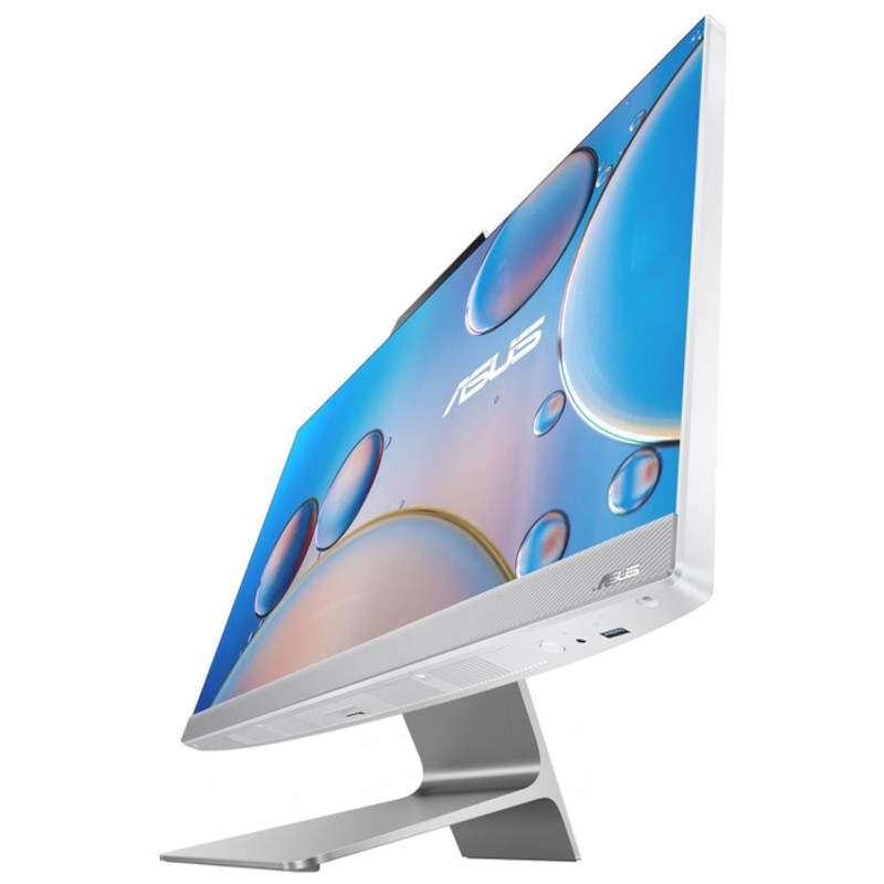 ASUS M3702WFAK-WA0270 Ryzen 5 7520U/16GB/512GB/27 Branco - PC Tudo em Um Vista frontal lado esquerdo
