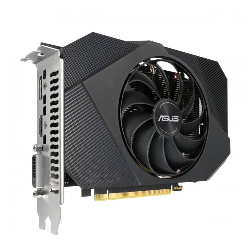 ASUS Phoenix PH RTX3050 V2 8GB GDDR6 - Tarjeta gráfica imagen lateral del ventilador y puertos