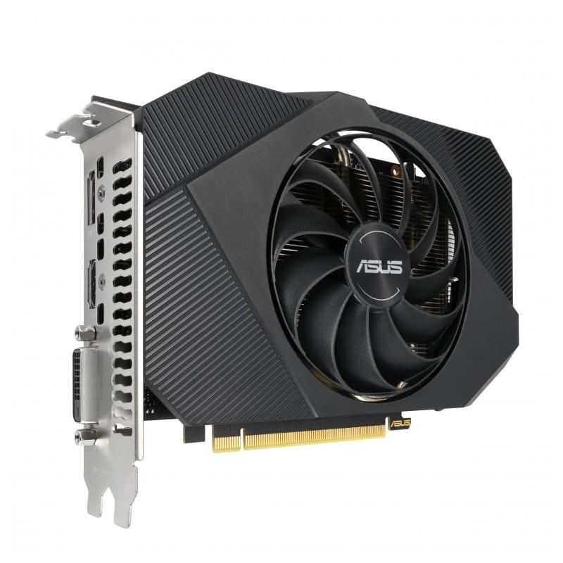 ASUS Phoenix PH RTX3050 V2 8GB GDDR6 - Tarjeta gráfica imagen lateral del ventilador y puertos