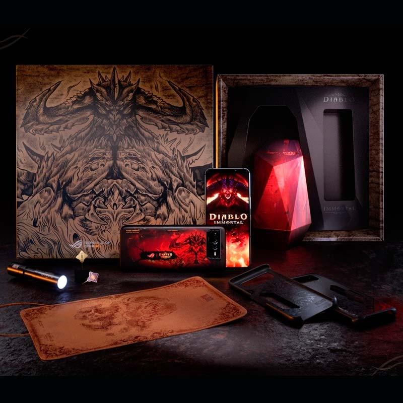 contenido del embalaje del Teléfono móvil Asus ROG Phone 6 5G 16GB/512GB Edición Diablo Immortal