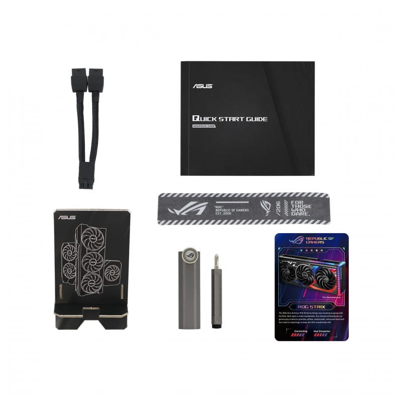 ASUS ROG STRIX RTX4070S SUPER 12 GB GDDR6X - Conteúdo da caixa da placa gráfica