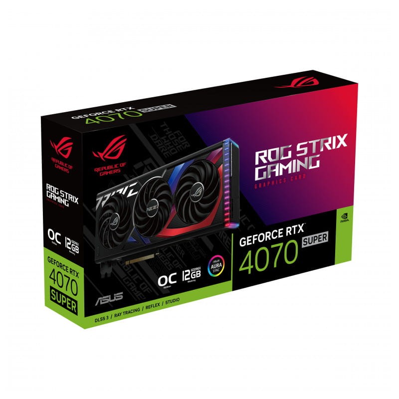 ASUS ROG STRIX RTX4070S SUPER 12 GB GDDR6X - Imagem da caixa da placa gráfica