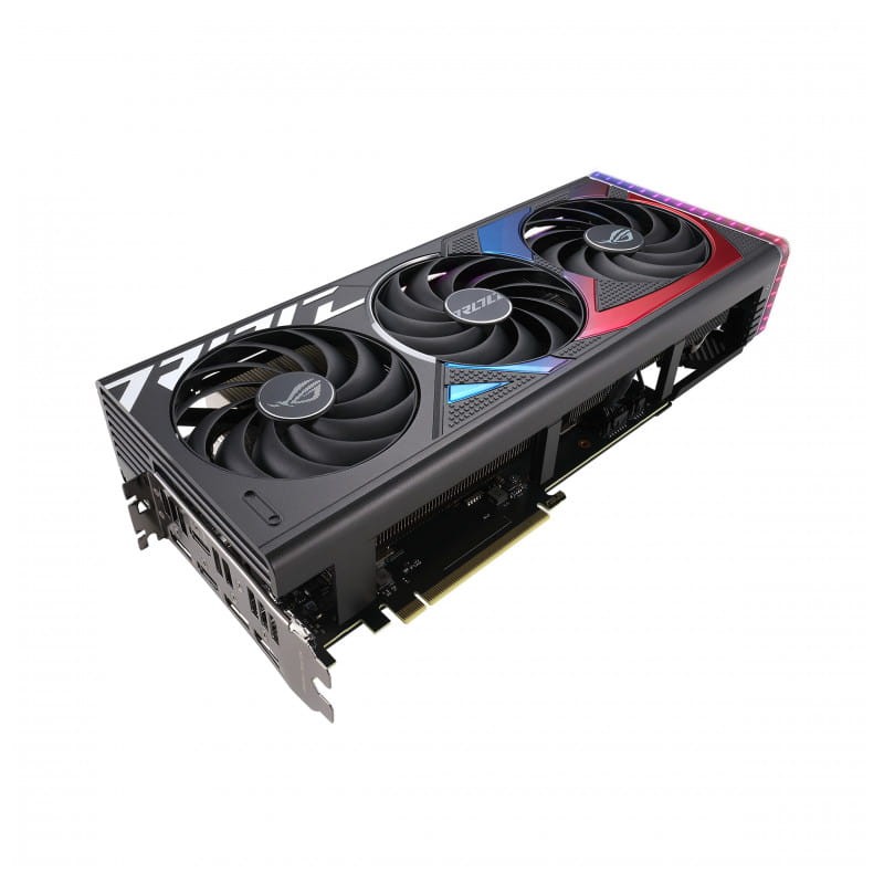 ASUS ROG STRIX RTX4070S SUPER 12 GB GDDR6X - Imagem das portas laterais da placa gráfica