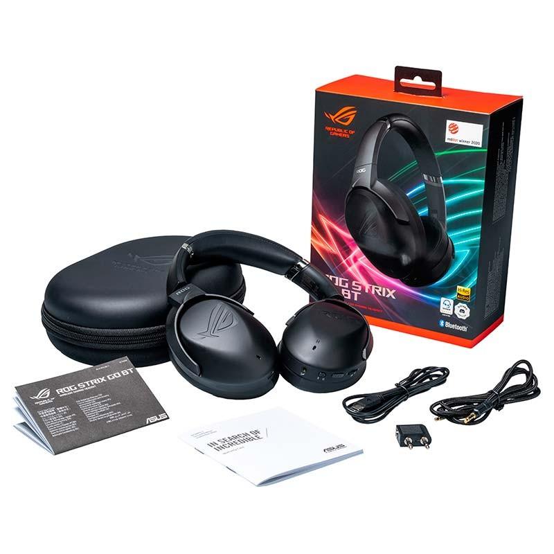 Auscultadores Gaming ASUS ROG Strix Go BT Preto embalagem