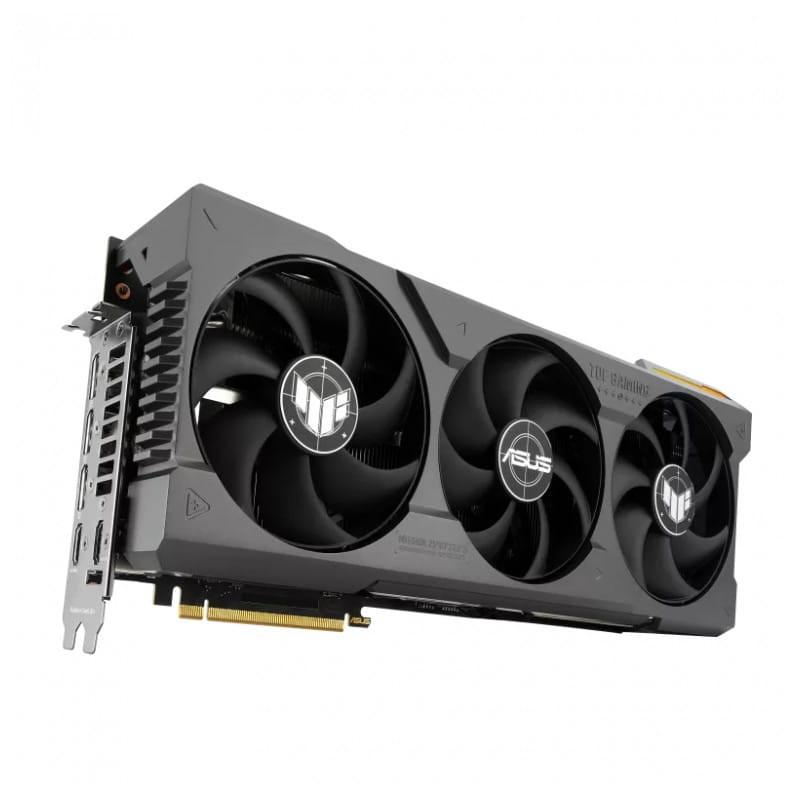 ASUS TUF RTX4080S 16 GB GDDR6X - Imagem frontal da placa gráfica ventoinhas e portas