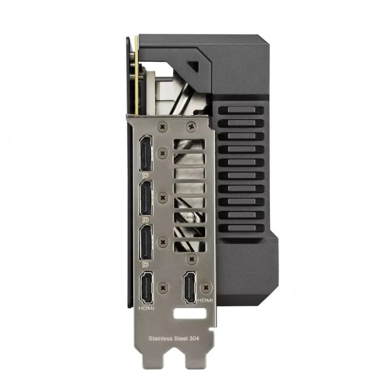 ASUS TUF RTX4080S 16 GB GDDR6X - Imagem das portas frontais da placa gráfica