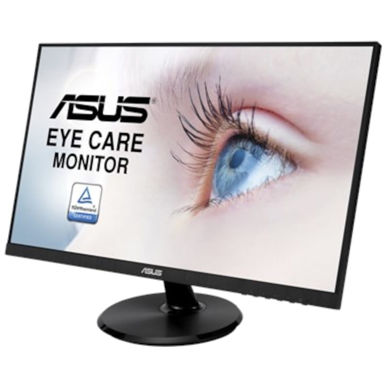 Monitor ASUS VA24DQ 23.8 FullHD IPS negro con biseles delgados, base circular y tecnología Eye Care; compatible FreeSync y certificado Low Blue Light