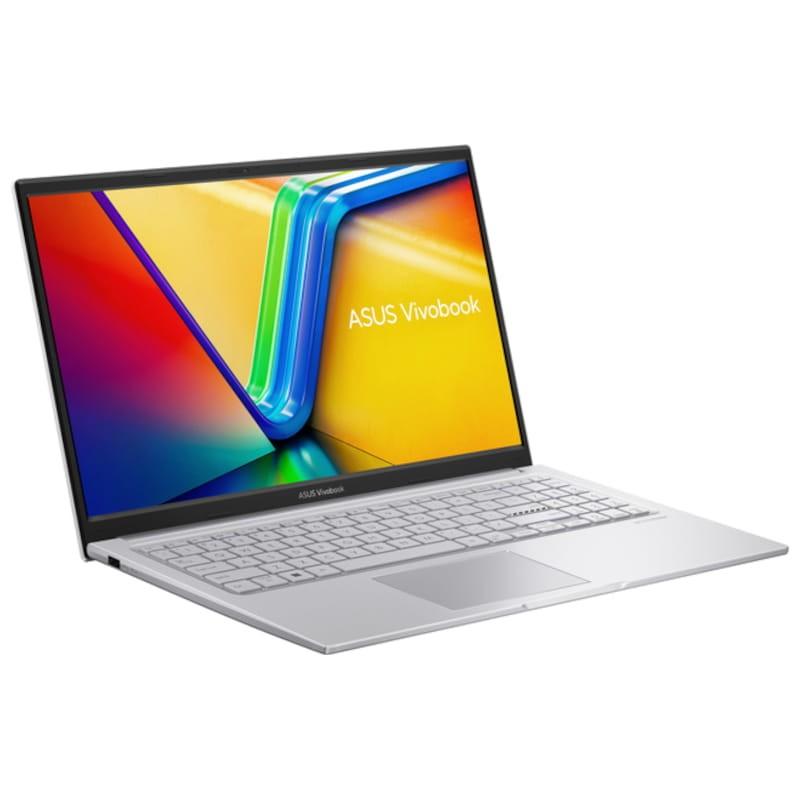 ASUS VivoBook 15 F1504ZA-NJ706W Intel Core i7-1255U/16GB/512GB SSD/Win11Home Silver - Laptop 15.6 Vista frontal lado esquerdo