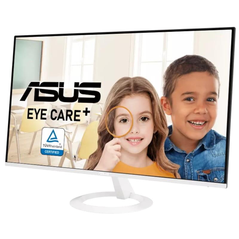 ASUS VZ27EHF-W 27 polegadas Full HD LCD Modos de jogo sem cintilação Branco - Monitor de PC Vista frontal lado esquerdo