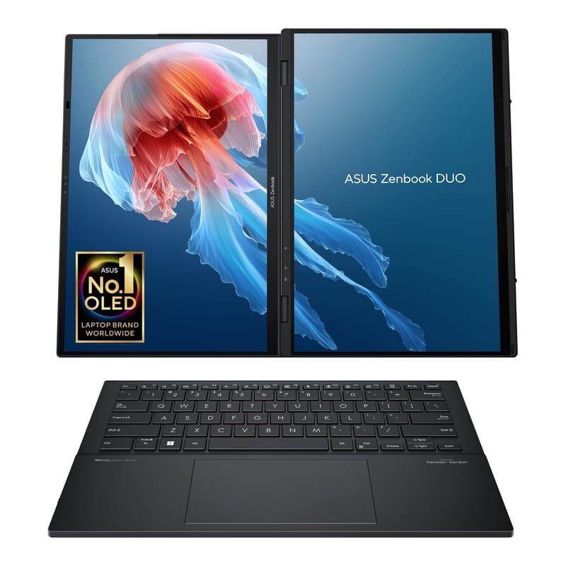 ASUS Zenbook Duo OLED UX8406MA-PZ255W Intel Core Ultra 9 185H/ 32GB/1TB/ 14 / W11 Home Grey Inkwell - Laptop frontal com tela expandida