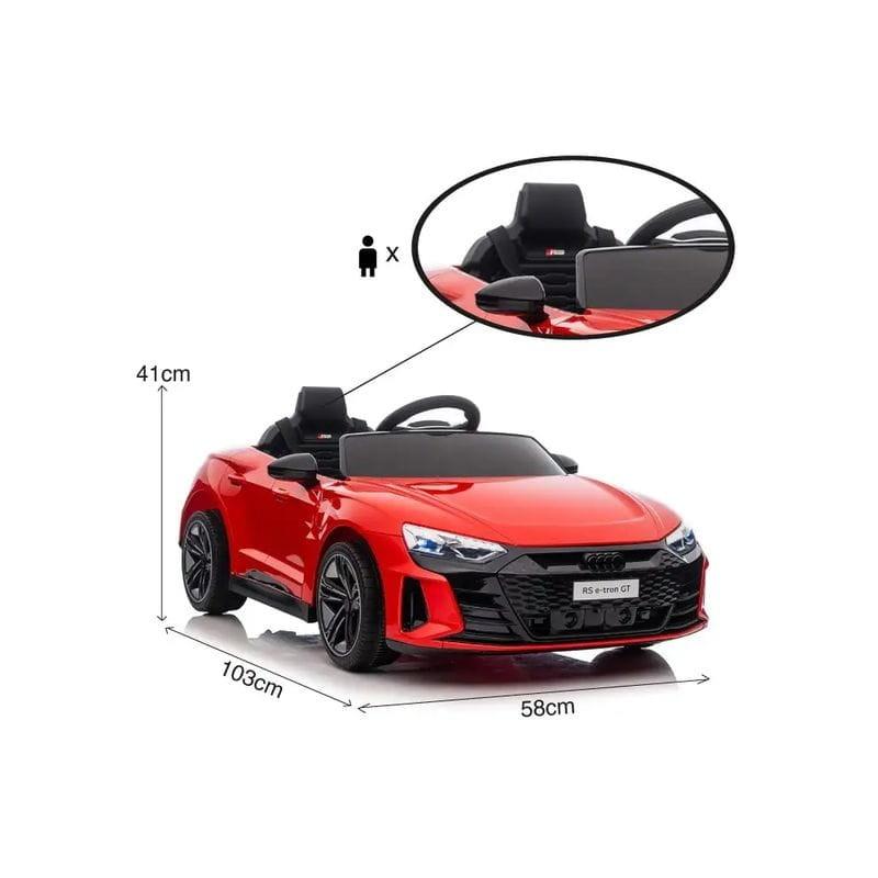 Dimensões de Audi RS E-Tron GT 12V Vermelho - Carro elétrico para crianças