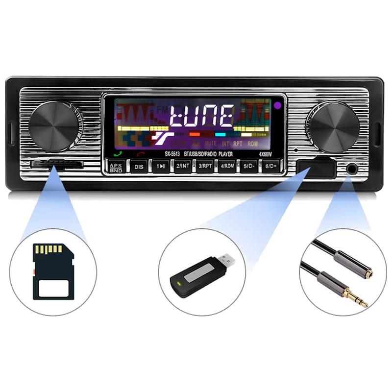 Autoradio Style Classique SX-5513 Bluetooth USB MP3 AUX - Conexâo