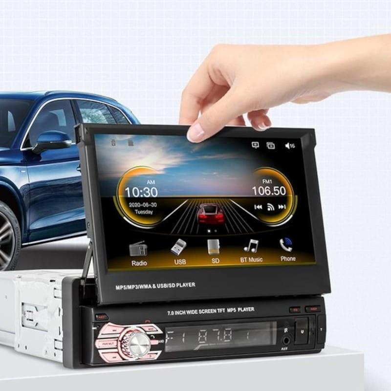 Frontal de Autorradio 1 DIN SWM 9601C-S Bluetooth/Mirror Link/ Carplay/USB/Negro