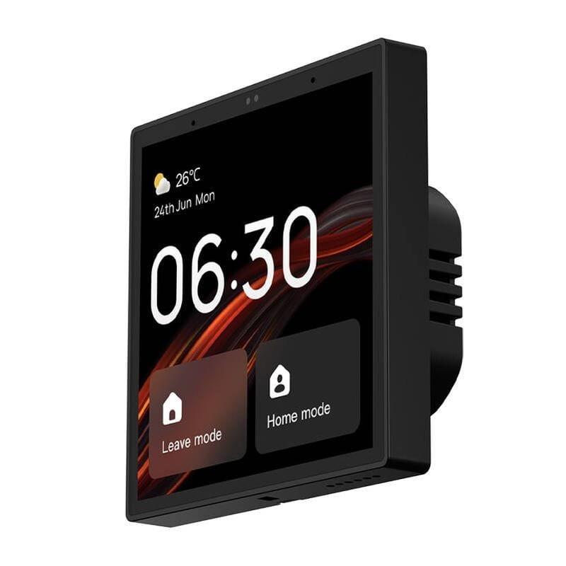 Devant de Avatto T6E S Zigbee/Bluetooth Tuya Noir - Panneau de contrôle intelligent