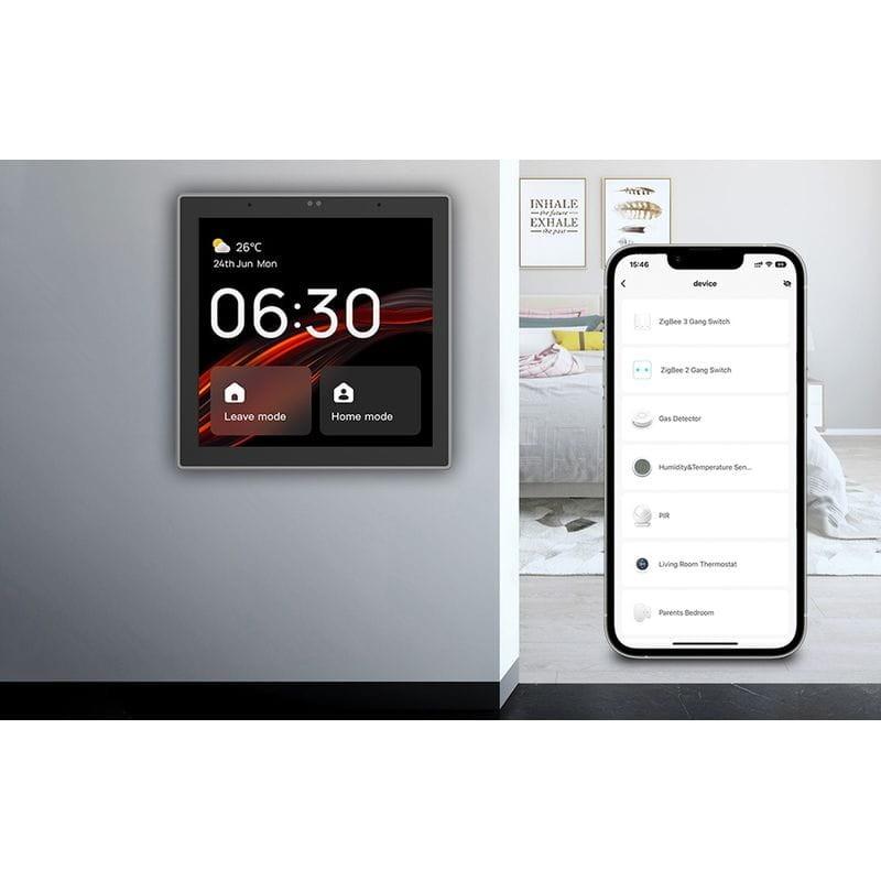 WiFi de Avatto T6E S Zigbee/Bluetooth Tuya Noir - Panneau de contrôle intelligent