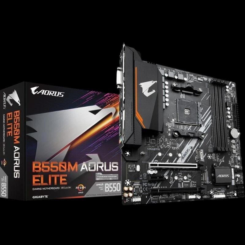 Gigabyte B550M AORUS ELITE AMD Zócalo AM4 128GB Micro ATX Negro - Placa base