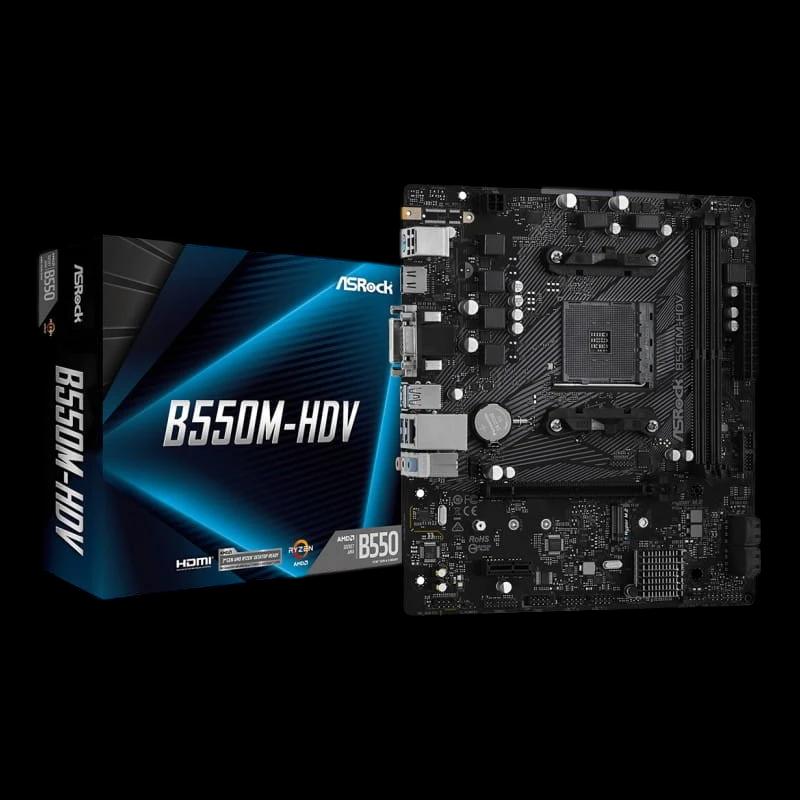 Asrock B550M-HDV AMD Socket AM4 64GB Micro ATX Preto - Placa-mãe