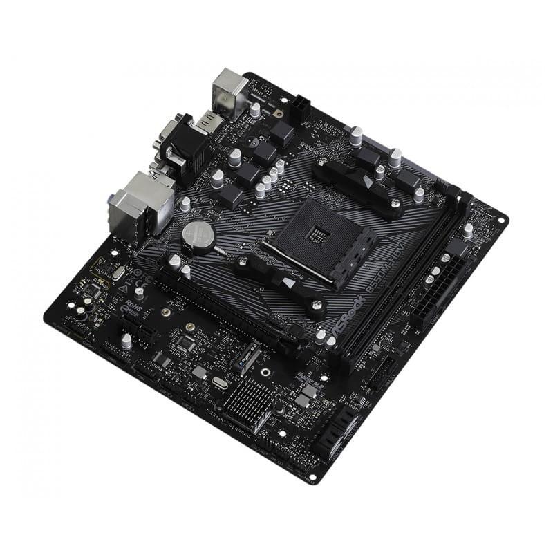 Asrock B550M-HDV AMD Socket AM4 64GB Micro ATX Preto - Imagem zenital da placa-mãe