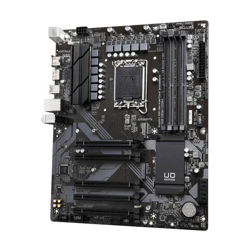 Gigabyte B760 DS3H DDR4 Express LGA 1700 ATX - Vista lateral direita da placa-mãe