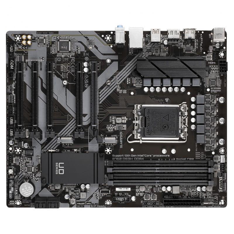 Gigabyte B760 DS3H DDR4 Express LGA 1700 ATX - Placa-mãe vista de cima