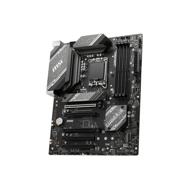 MSI B760 GAMING PLUS WIFI Intel LGA 1700 192GB ATX Negro - Placa base imagen lateral