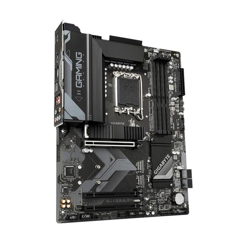 Gigabyte B760 GAMING X Intel Socket LGA 1700 128GB ATX Black - Image latérale de la carte mère avec vue sur les connecteurs