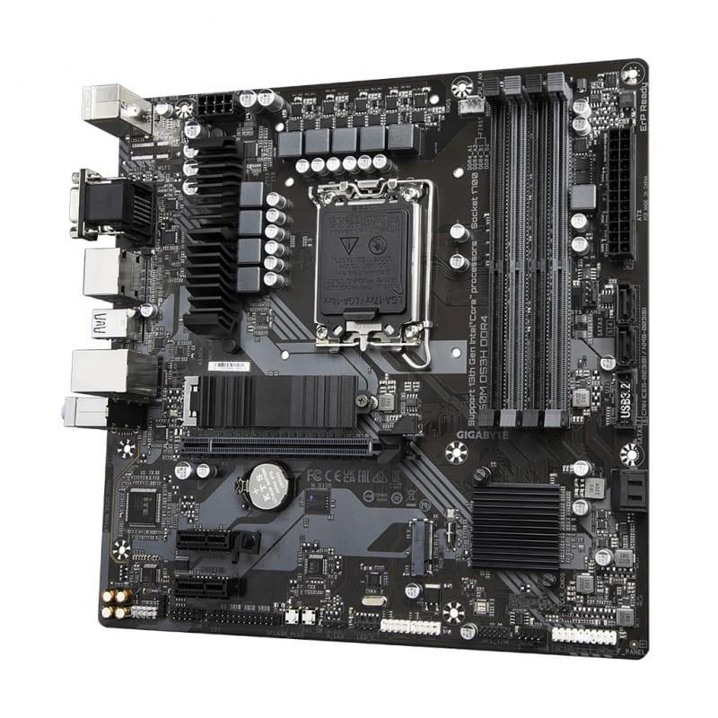 Gigabyte B760M DS3H DDR4 LGA 1700 micro ATX Ethernet 2.5 Gigabit - Vue latérale droite de la carte mère