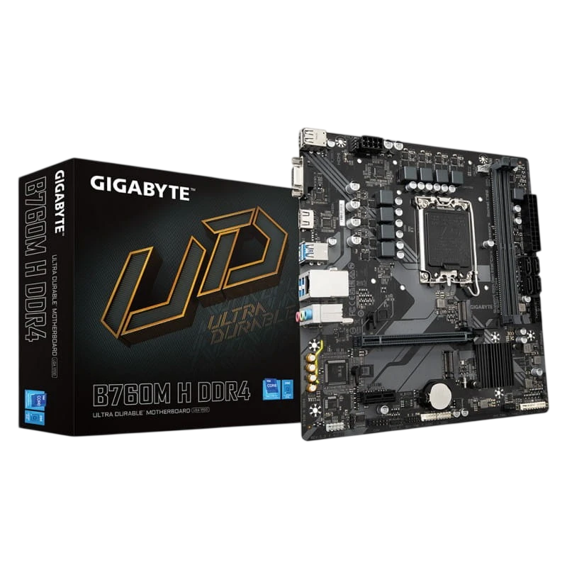 Gigabyte B760M H DDR4 (rev. 1.0) LGA 1700 micro ATX Gigabit Ethernet - Carte mère