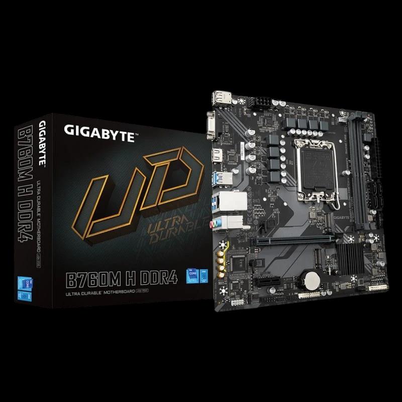 Gigabyte B760M H DDR4 (rev. 1.0) LGA 1700 micro ATX Gigabit Ethernet - Placa-mãe
