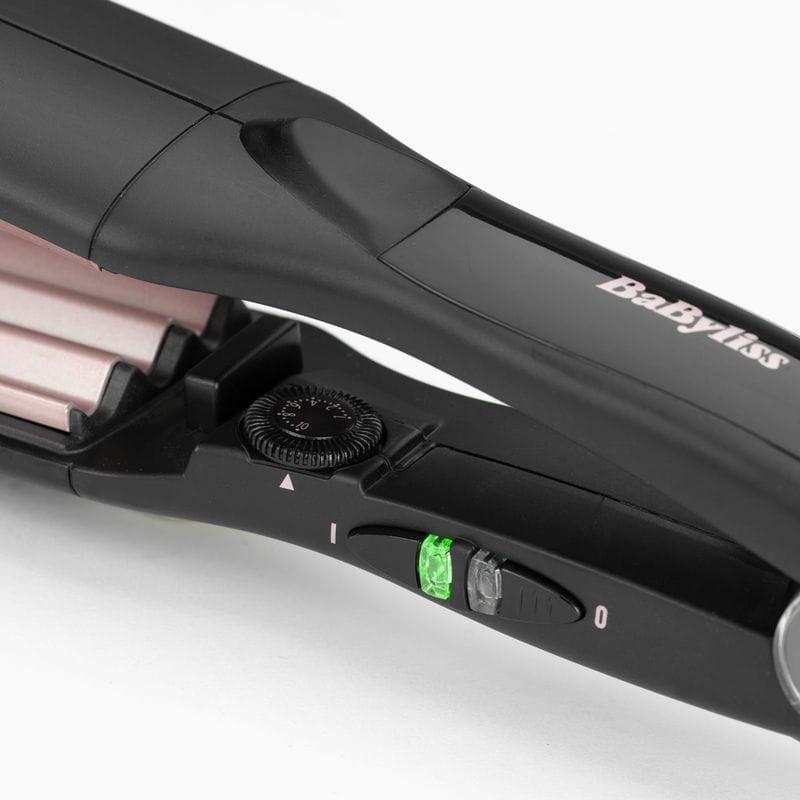 BaByliss The Crimper Fer à Lisser Noir/Rose Témoin lumineux