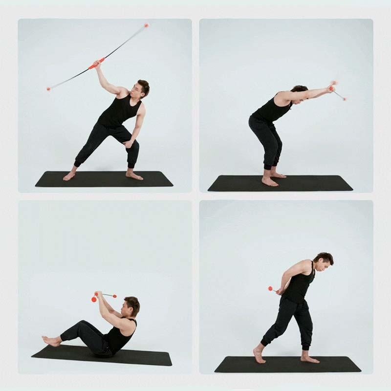 ejercicios con la Barra Flexible Xiaomi FED Flexi Bar Negro/Rojo