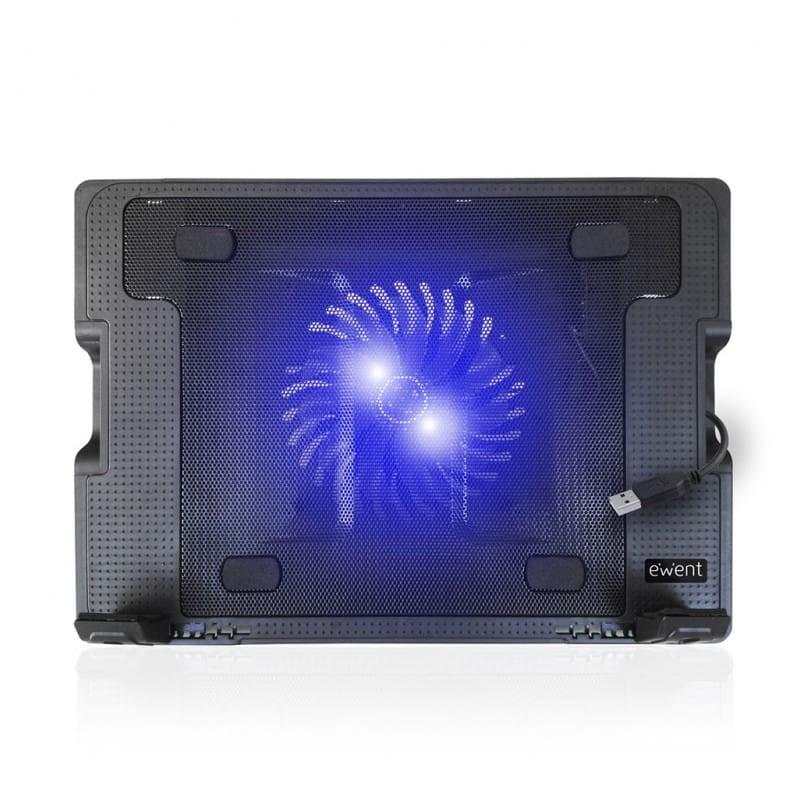 Ewent Ew1258 Negro - Base de Refrigeración, Luz LED