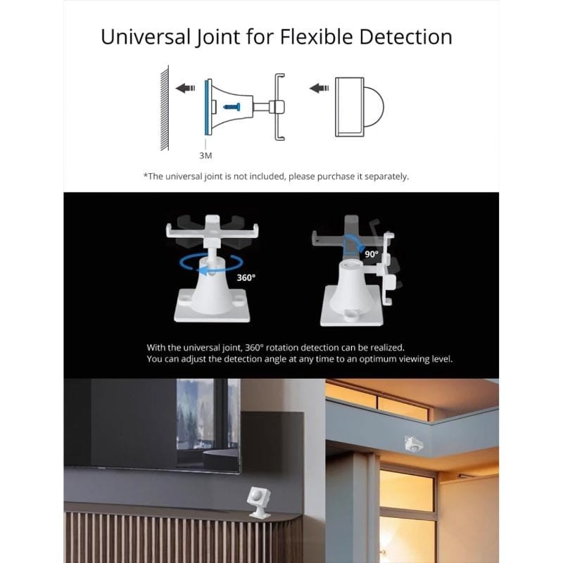 Base para sensor de movimiento Sonoff (PIR3, SNZB-03) Blanco características
