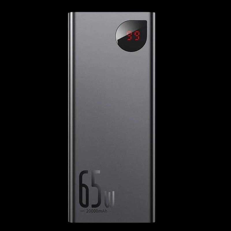 Baseus Adaman Power Bank 20000mAh 65W avec Écran Noir - Powerbank