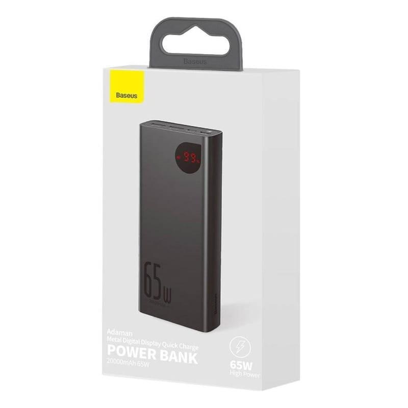 Baseus Adaman PowerB ank 20000mAh 65W avec Écran Noir -  Power Bank  - Caisse