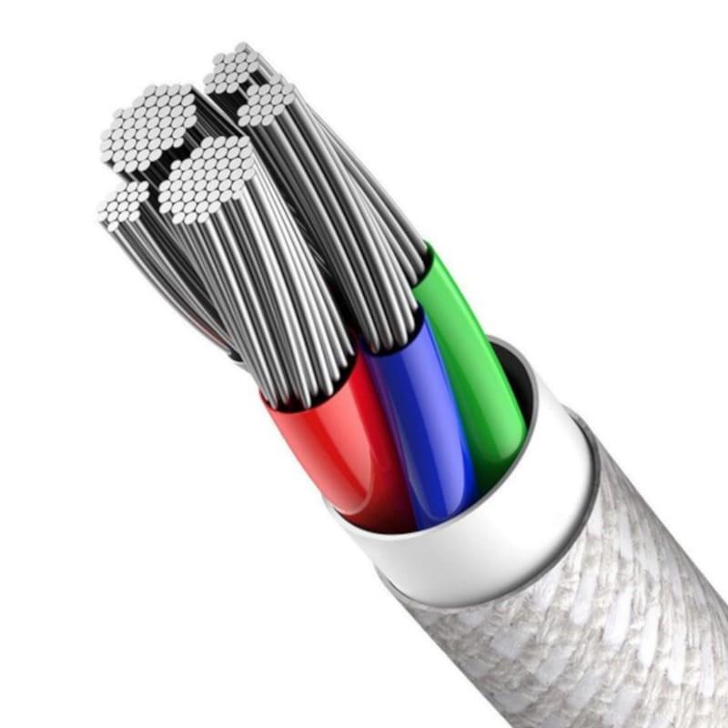 Baseus Cable Trenzado USB Tipo C a Lightning Apple 20W 1m Blanco