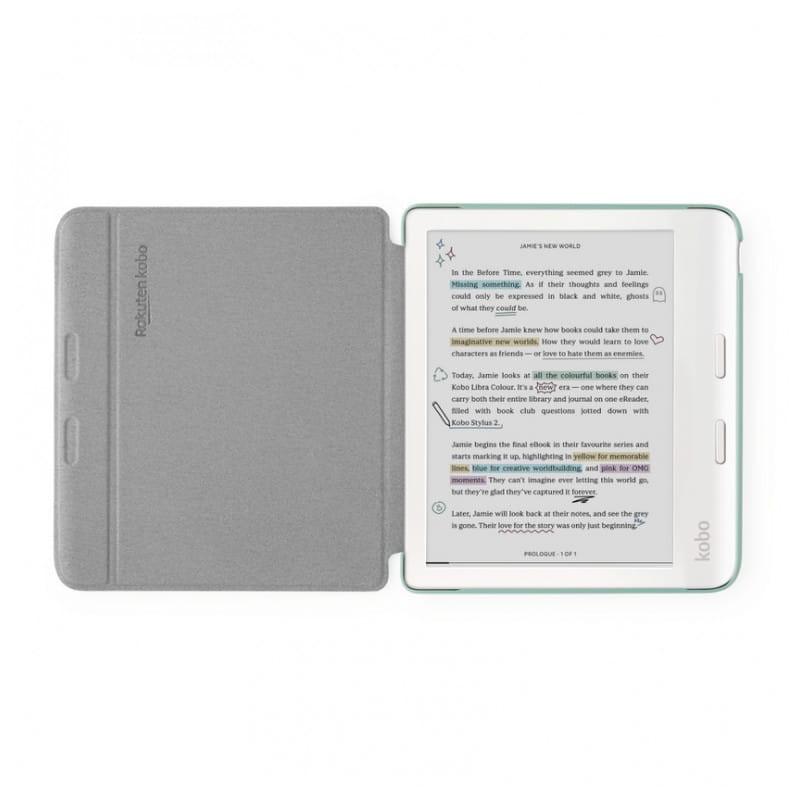 Kobo Basic SleepCover funda Verde para libro electrónico imagen colocado en el libro