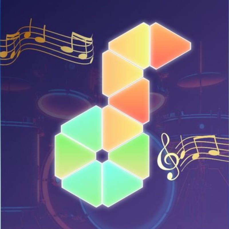 Musique de BD Quamtum LED Triangulaire kit 6 pièces