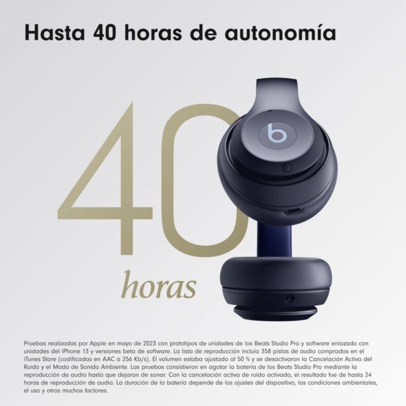 Beats Studio Pro ANC Azul Marino con 40 horas de autonomia