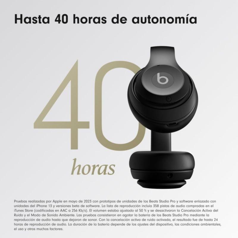 Beats Studio Pro ANC Black avec 40 heures d'autonomie