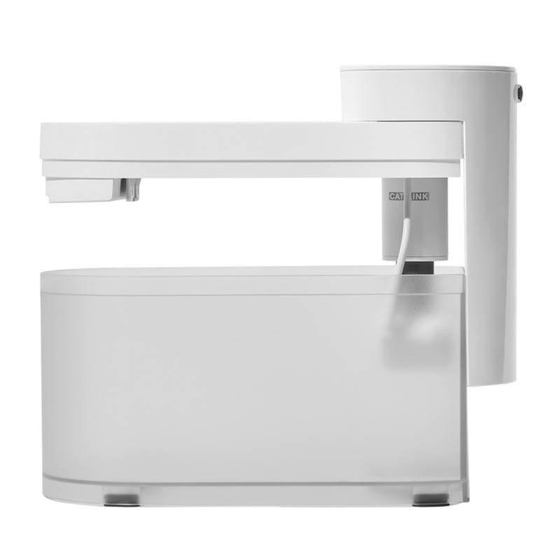 Lateral do Bebedouro de Animais Catlink Pure 3 Branco