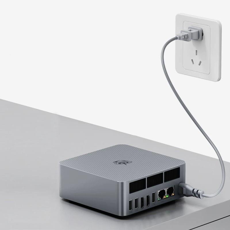 Energía de Beelink EQR6-D5 AMD Ryzen 9 6900HX/32GB/500GB SSD/Windows 11 Pro Gris - Mini PC