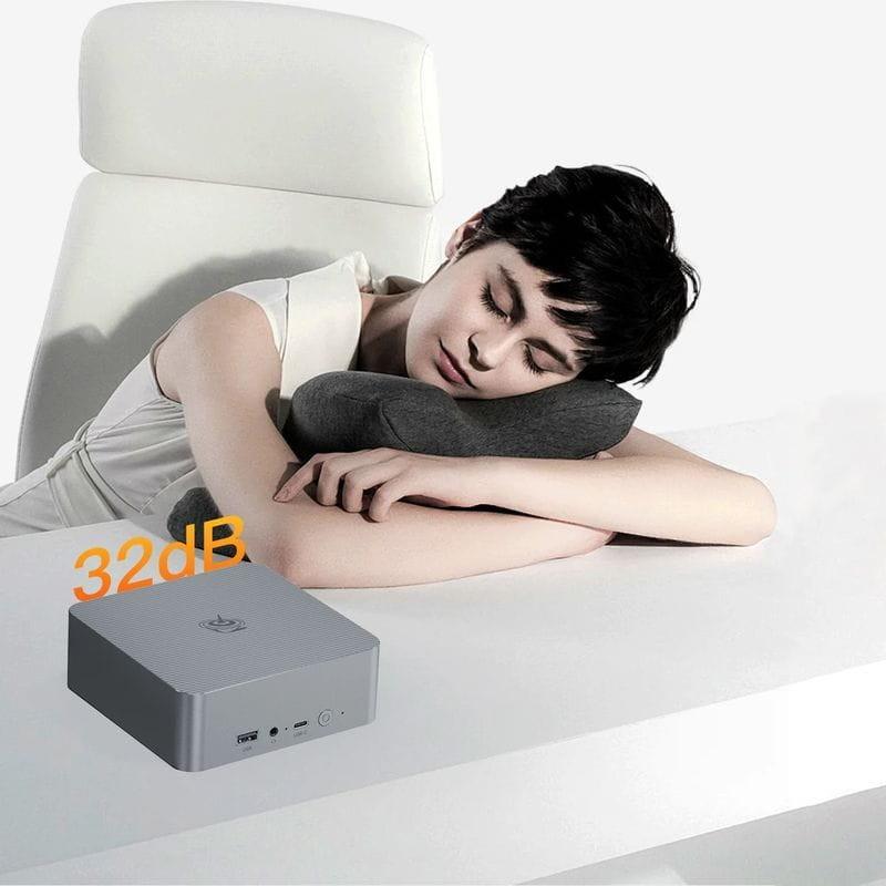 Silenciosos de Beelink EQR6-D5 AMD Ryzen 9 6900HX/32GB/500GB SSD/Windows 11 Pro Gris - Mini PC